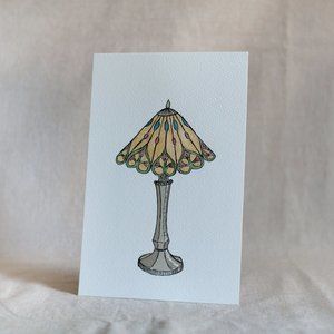 Original Watercolour Illustration "Tiffany Lamp"